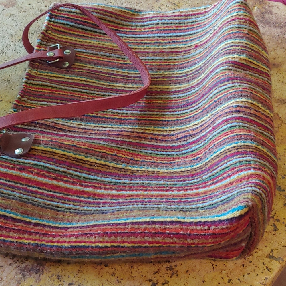 Rug Striped Tote Bag View 4